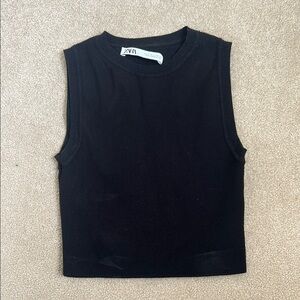 Zara Black Sleeveless Top